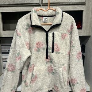 PINK Victoria Secret Pink Teddy Half Zip